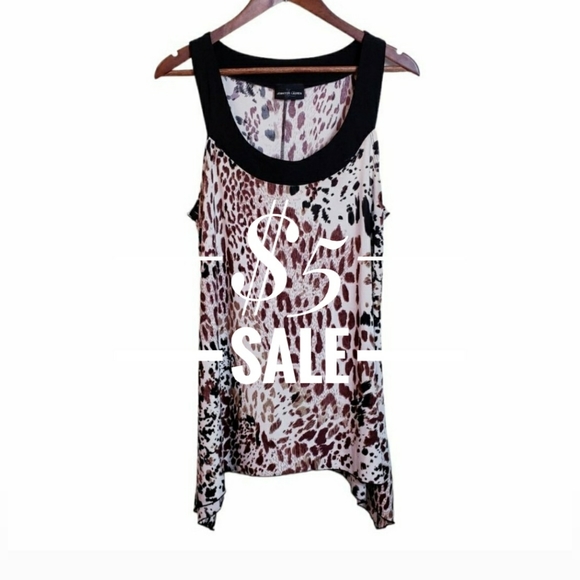 Jennifer Lauren Tops - Jennifer Lauren Women's Sleeveless Multicolor Animal Print Scoop Neckline Top M